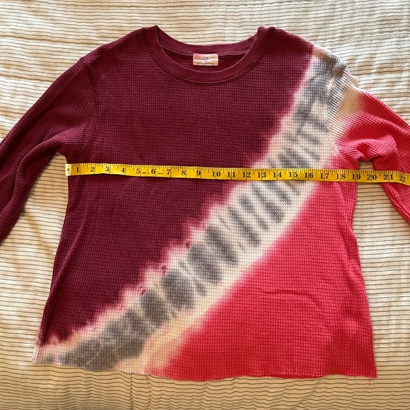 T.La Anthropologie Waffle Knit Tie Dye top - Picture 9 of 9